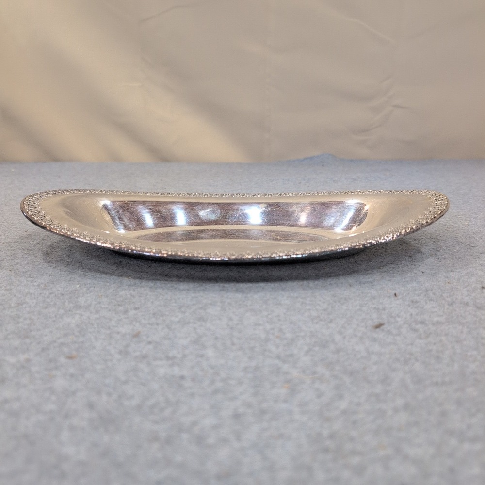 Wilcox International Silver Co Rose Marie Silverplate Oval Serving Tray Dish - Picture 2 of 6